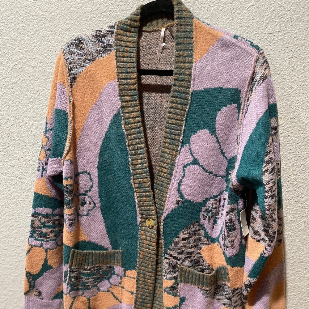 Free People Cardigan Purple